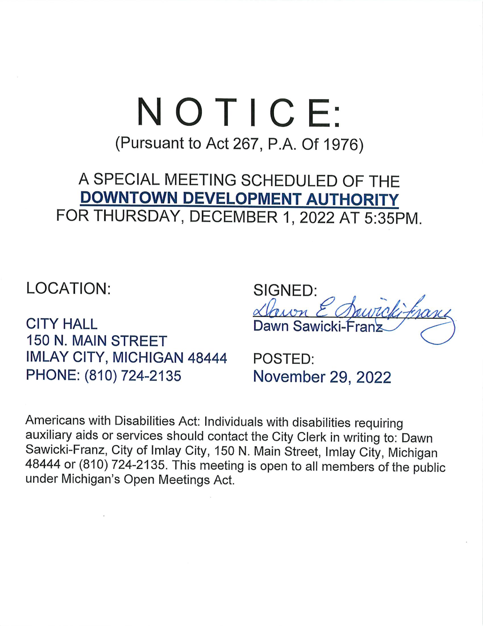 notice notice